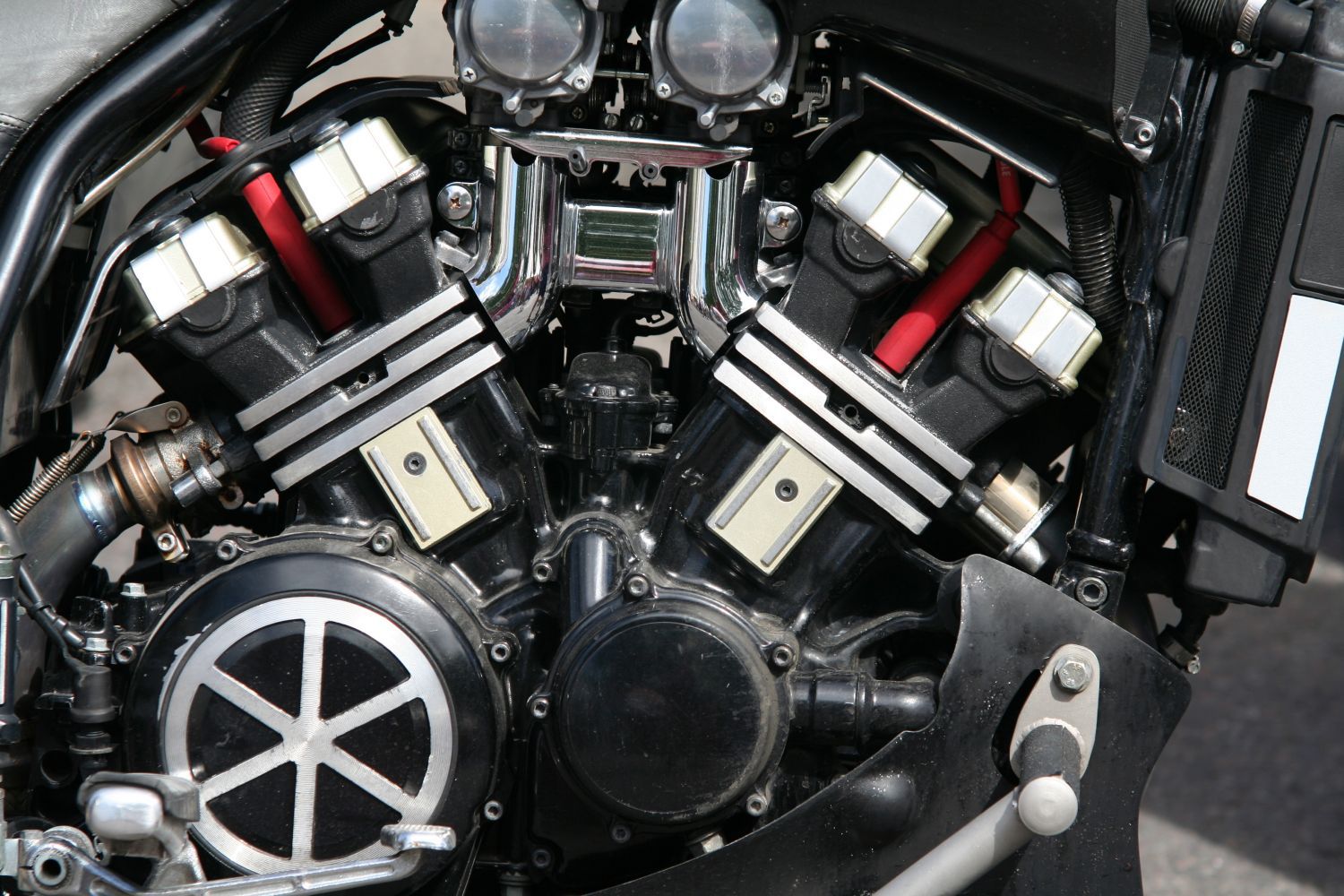 Engine being dismantled for spare parts